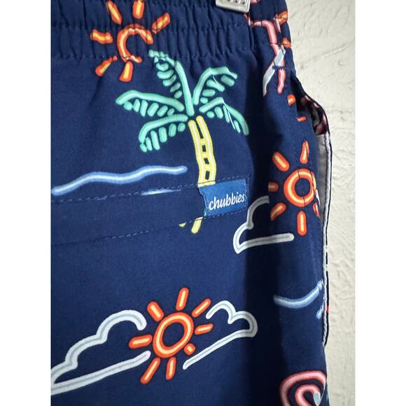 Chubbies The Neon Lights Swim Trunks Shorts Size Large - Picture 4 of 5